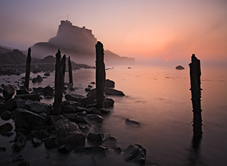 Lindisfarne Castle Sunrise. Shortlisted for Take a View. The Landscape Photographer of the Year 2009. Fine Art Landscape photography by Gary Waidson. 