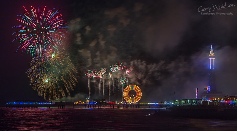 Blackpool Fireworks - Fine Art Landscape Photography by Gary Waidson
