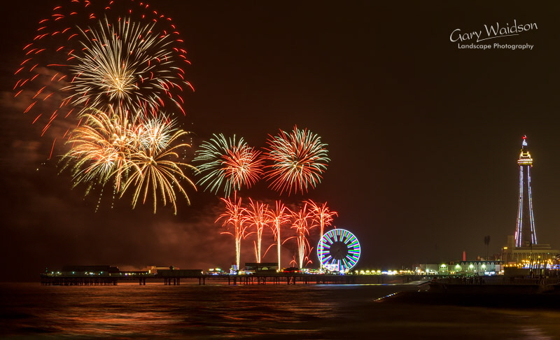 Blackpool Fireworks -   Waylandscape. Fine Art Landscape Photography by Gary Waidson