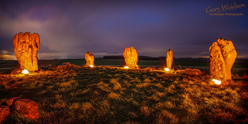 Duddo By Firelight -   Waylandscape. Fine Art Landscape Photography by Gary Waidson